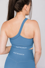 Ribbed One Shoulder Sports Bra